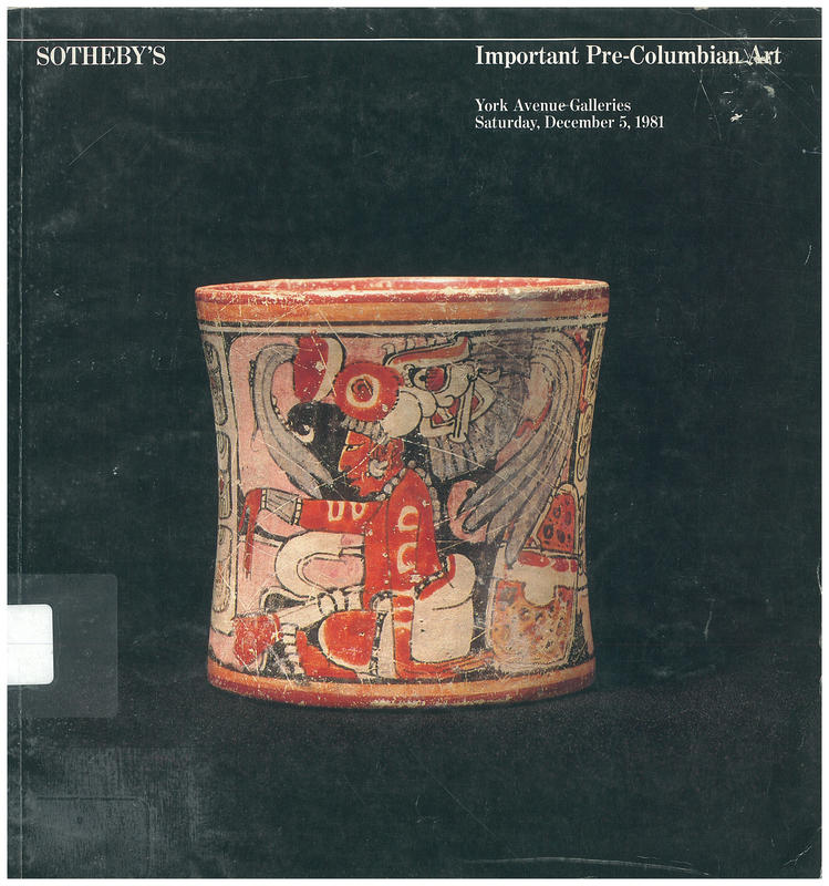 Important Pre-Columbian art : property of various owners cover