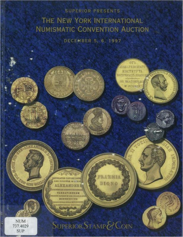 The New York international numismatic convention auction, December 5, 6, 1997 / Superior Stamp & Coin cover