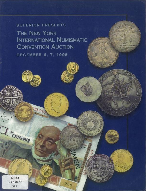 The New York international numismatic convention auction, December 6, 7, 1996 cover