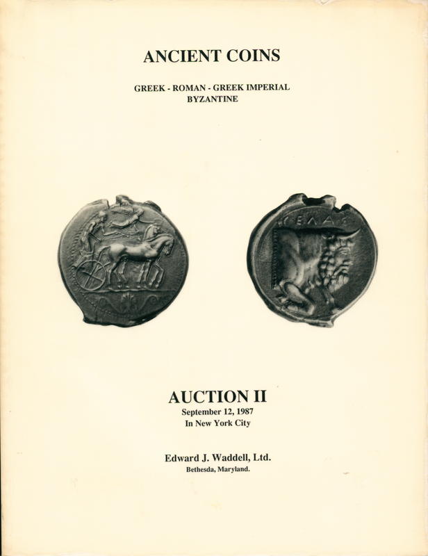 Ancient coins : Greek, Roman, Greek Imperial, Byzantine : auction II, September 12, 1987 in New York City cover