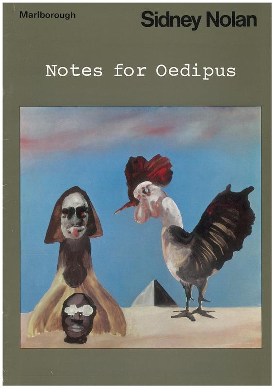 Sidney Nolan : notes for Oedipus, November 1975 / Robert Melville cover