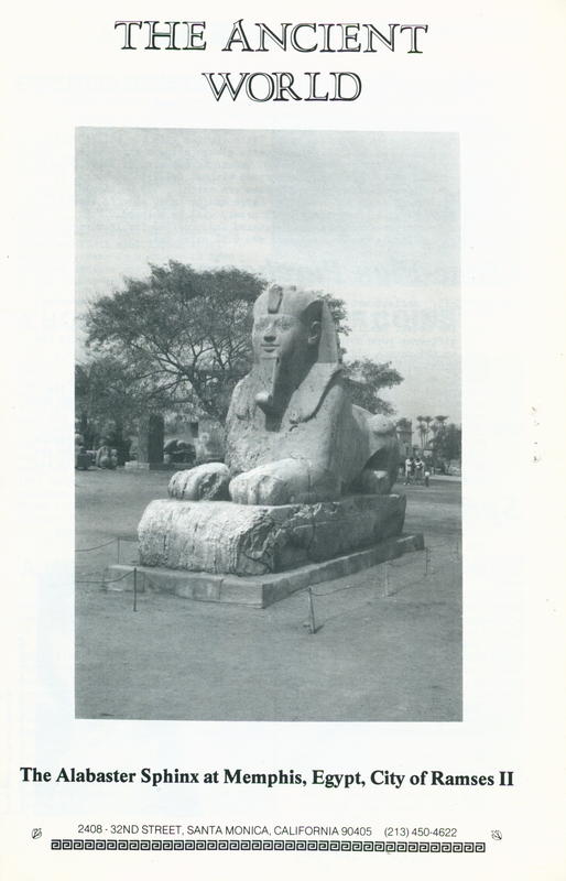 The ancient world : catalog number 5 cover