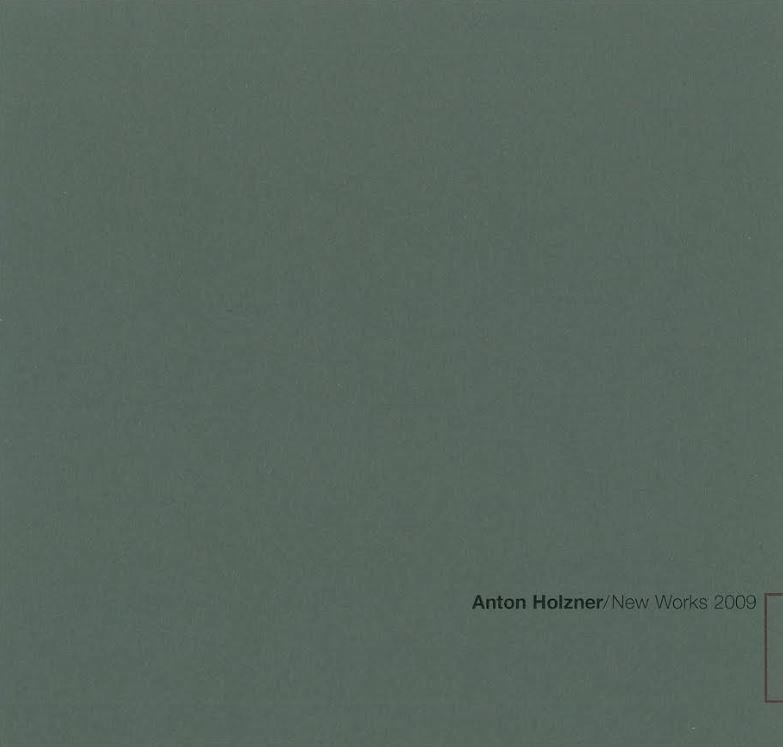 Anton Holzner : new works 2009 / Colville Street Art Gallery cover