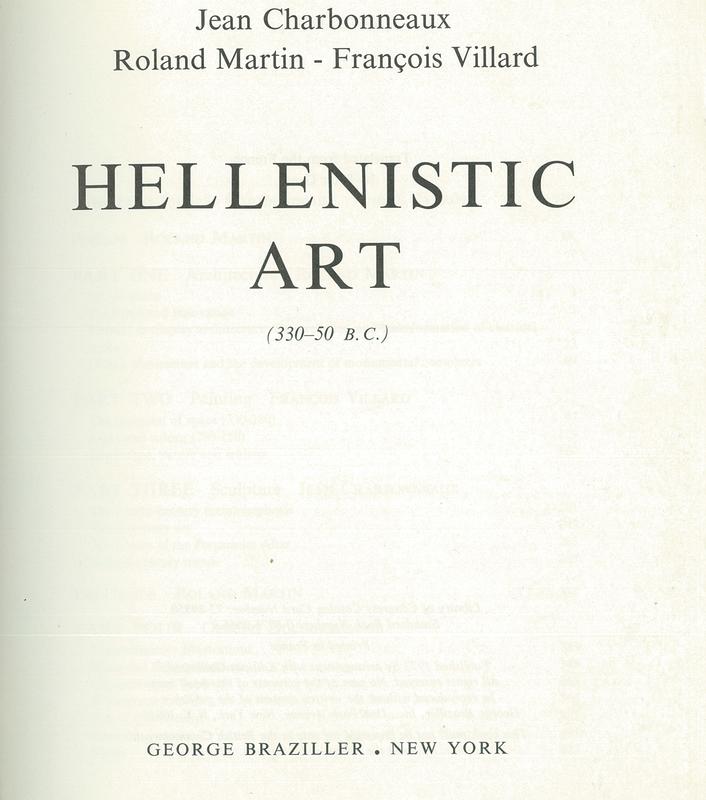 Hellenistic art (330-50 BC) cover