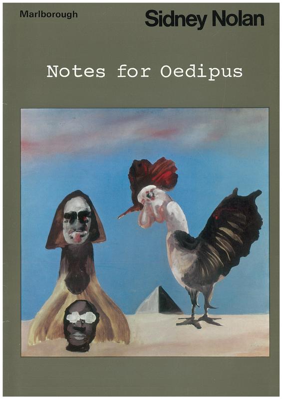 Sidney Nolan : notes for Oedipus / Sidney Nolan ; Marlborough Fine Art cover