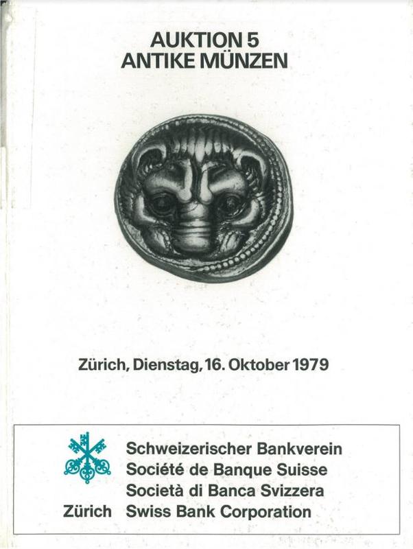 Antike munzen : auktion 5 / Schweizerischer Bankverein cover