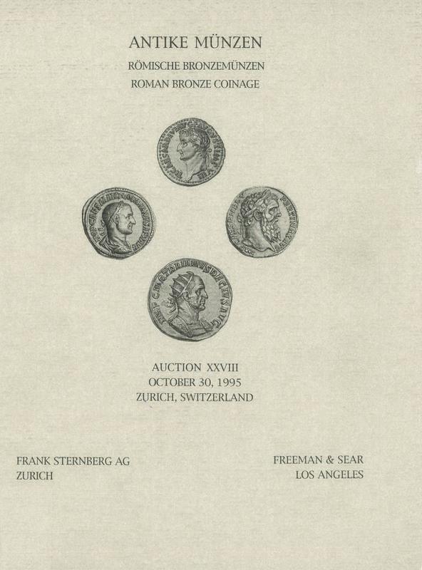 Ancient Roman bronze coinage : auction XXVIII / Frank Sternberg AG cover