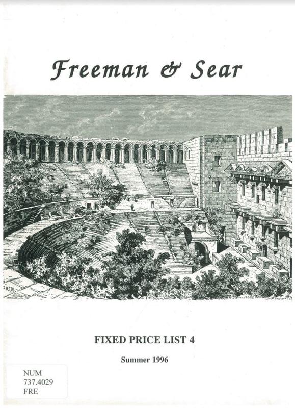 Freeman and Sear : fixed price lists cover