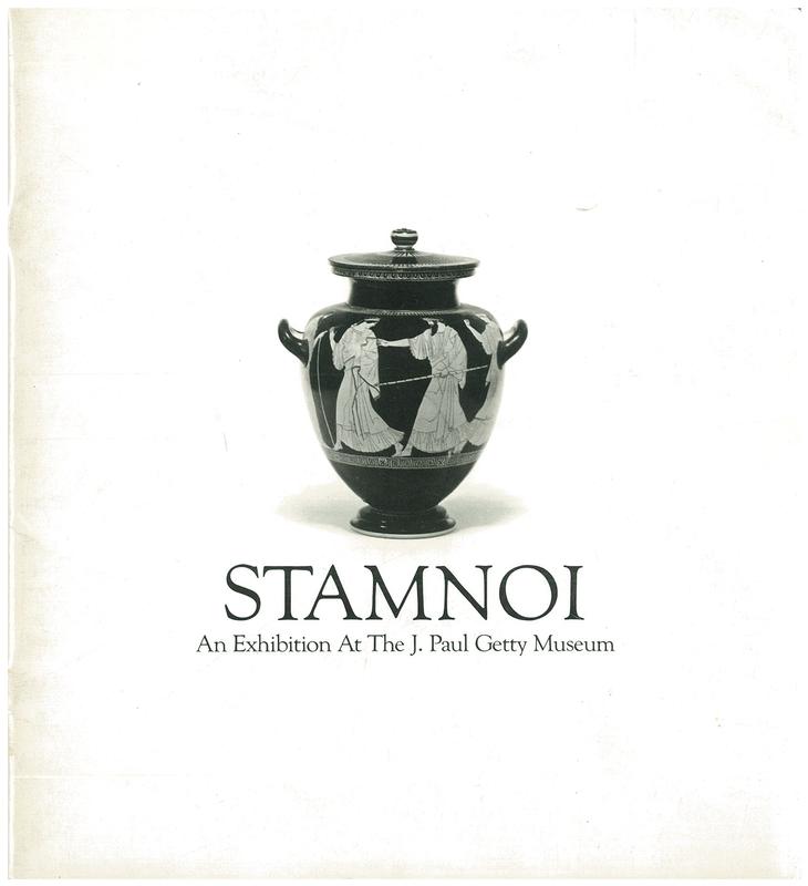 Stamnoi : an exhibition at the J. Paul Getty Museum cover
