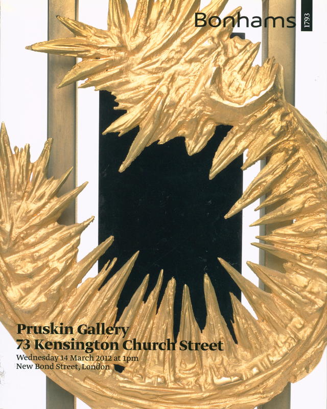 Pruskin Gallery, 73 Kensington Church Street : Wednesday 14 March 2012 at 1pm, New Bond Street, London cover