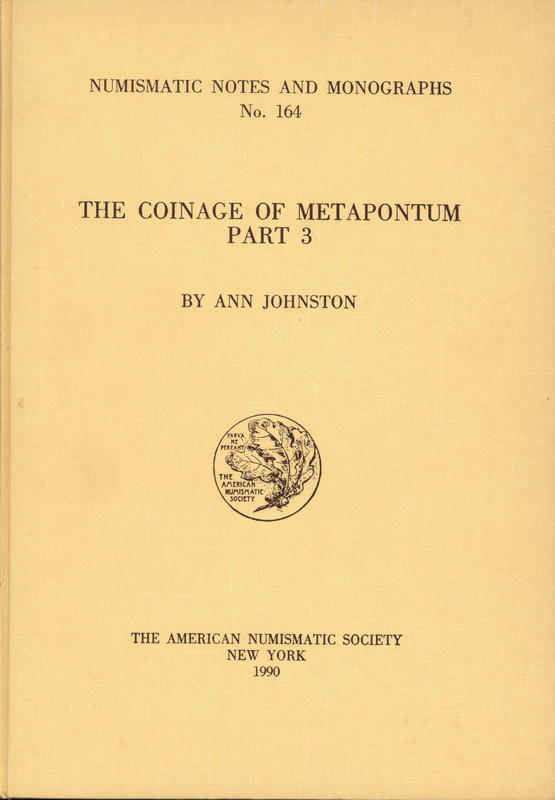 The coinage of Metapontum : part 3 cover