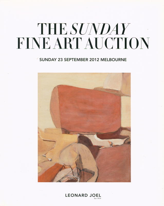 The Sunday fine art auction : Sunday 23 September 2012 at 2pm, Melbourne / Leonard Joel cover