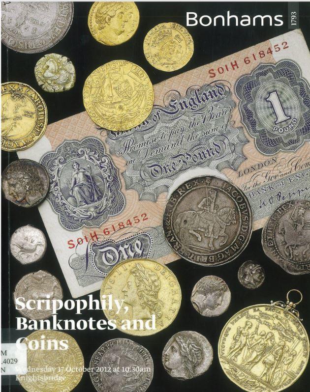 Scripophily, banknotes and coins / Bonhams 1793 Limited cover
