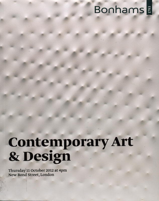 Contemporary art and design : New Bond Street, London, Thursday 11 October 2010 at 4pm cover
