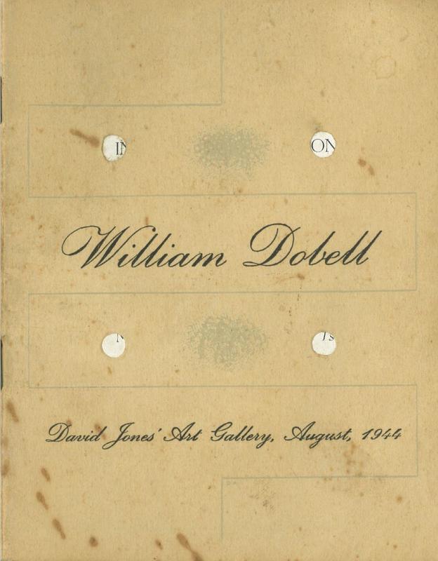 The works of William Dobell on loan from private collections as the inaugural exhibition in David Jones' Art Gallery cover