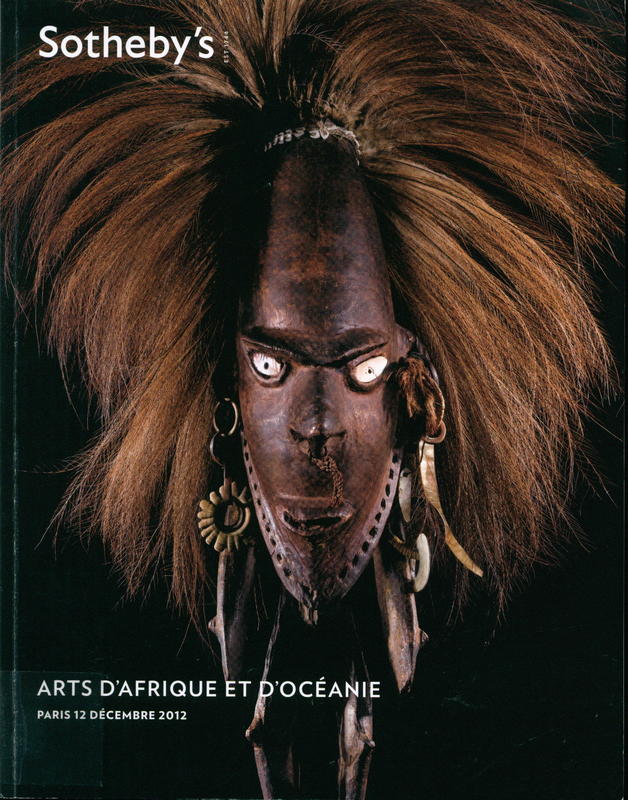 Arts d'Afrique et d'Oceanie : vente a Paris Mercredi 12 Decembre 2012, 16h cover