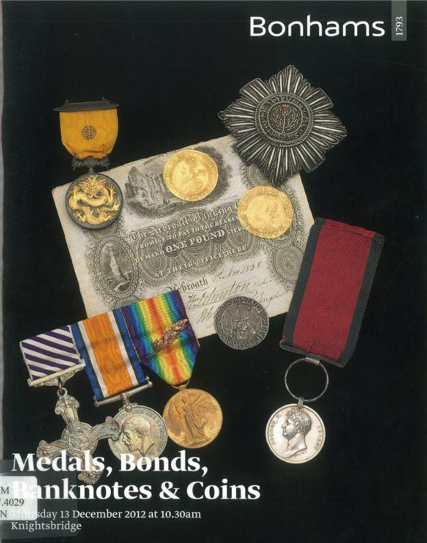 Medals, bonds, banknotes and coins : Thursday 13 December 2012 at 10.30am, Knightsbridge, London / Bonhams 1793 Limited cover