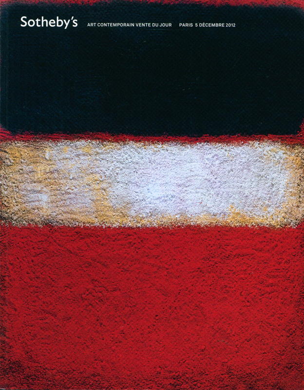 Art contemporain : vente du jour, Paris, 5 Decembre 2012 a 14 h 30, lots 101-225 cover