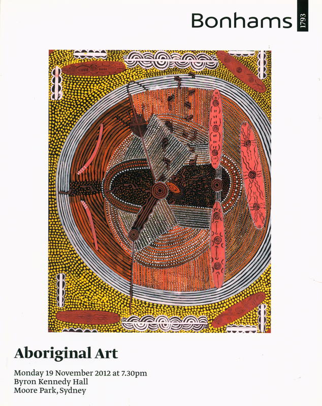 Aboriginal art : Monday 19 November 2012 at 7.30pm, Byron Kennedy Hall, The Entertainment Quarter, Moore Park, Sydney cover