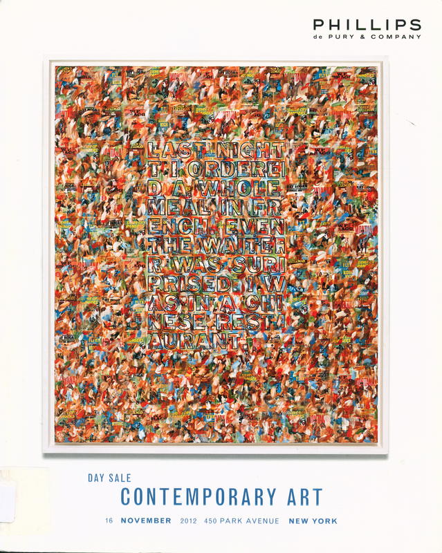 Contemporary art : day sale, 16 November 2012, 11am, 450 Park Avenue, New York cover