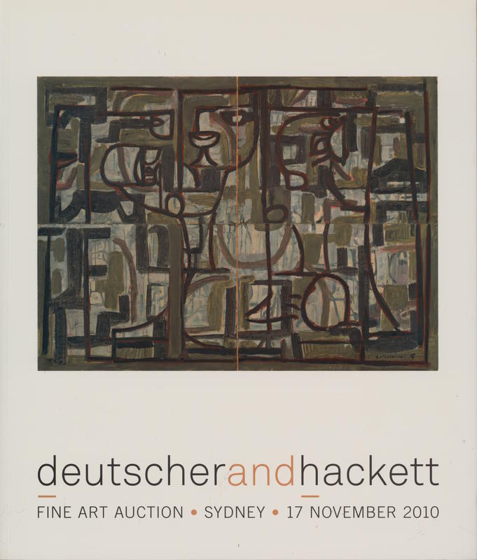 Important Australian and international works of art : fine art auction, Sydney, 17 November 2010 / Deutscher and Hackett cover