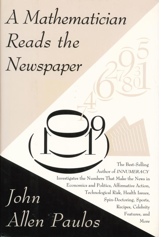 A mathematician reads the newspaper cover