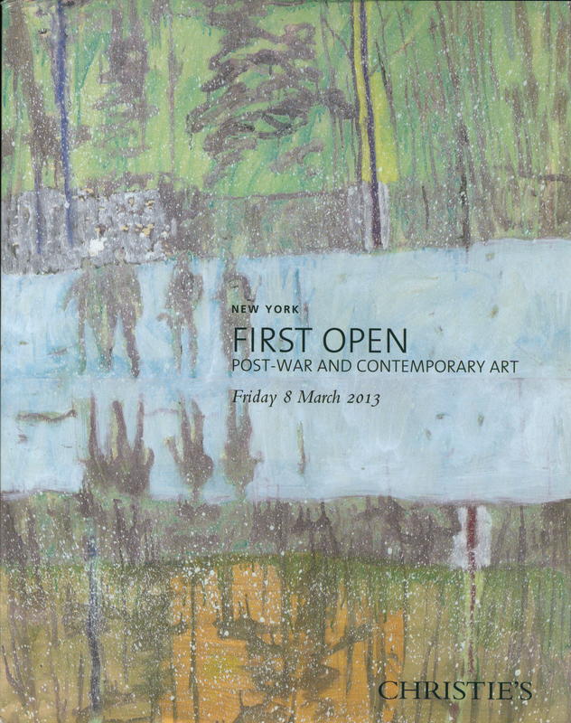 First open : post-war and contemporary art, Friday 8 March 2013 cover