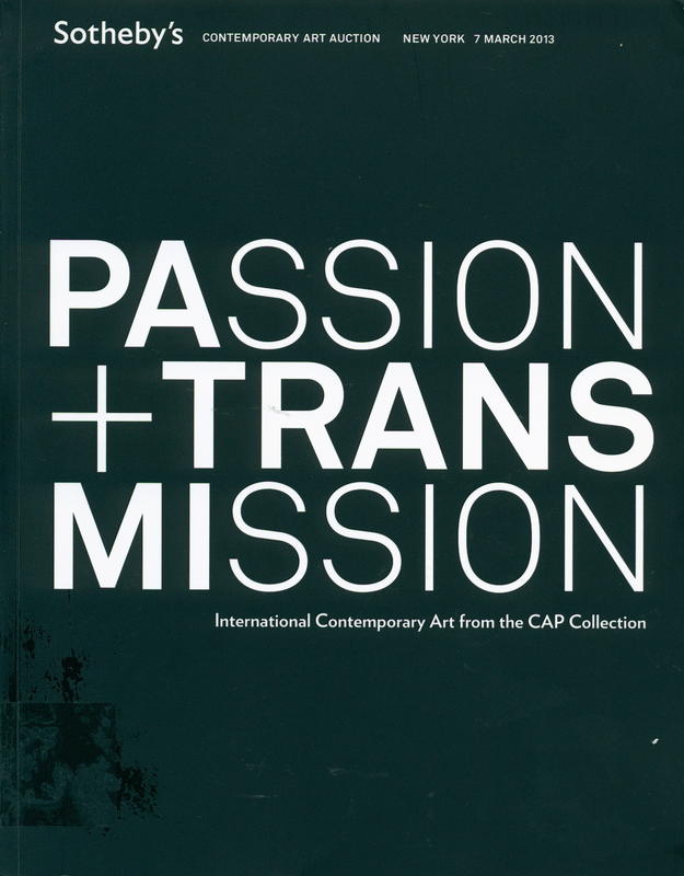 Passion  transmission : international contemporary art from the CAP Collection cover