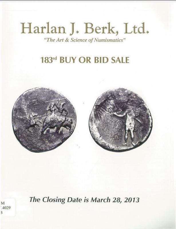 183rd buy or bid sale / Harlan J. Berk Ltd. cover