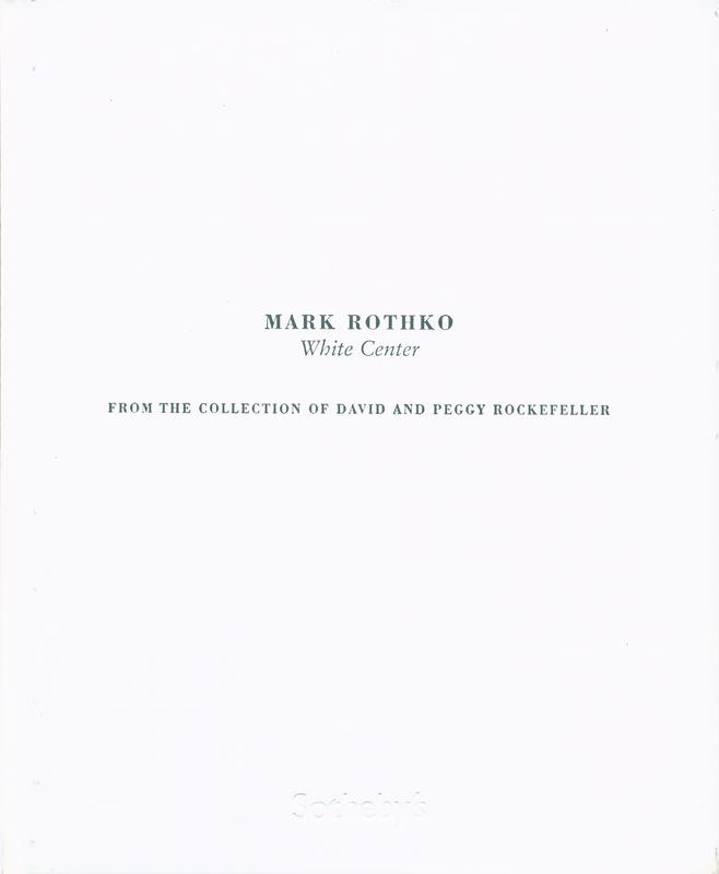 Mark Rothko : White Center : from the collection of David and Peggy Rockefeller cover