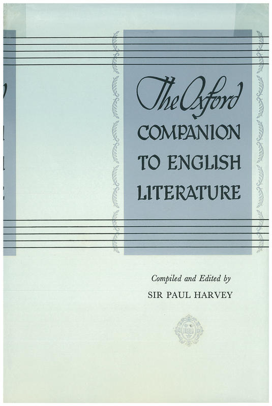 The Oxford companion to English literature / Compiled and edited by Paul Harvey cover