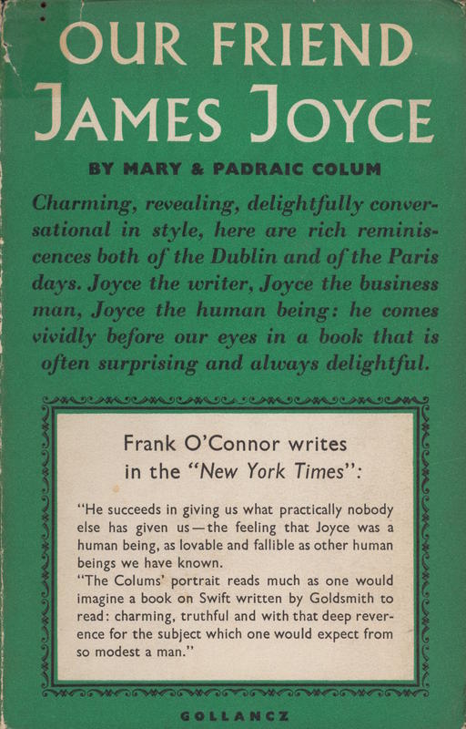 Our friend James Joyce cover