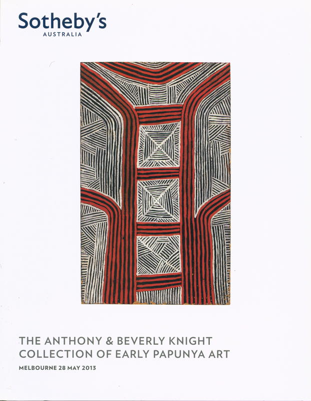 The Anthony and Beverly Knight Collection of early Papunya art : auction in Melbourne Tuesday 28 May 2013, 6.30 pm cover