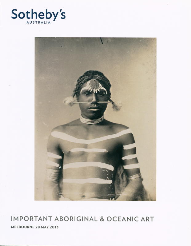 Important Aboriginal and Oceanic art : auction in Melbourne Tuesday 28 May 2013, 6.30 pm cover