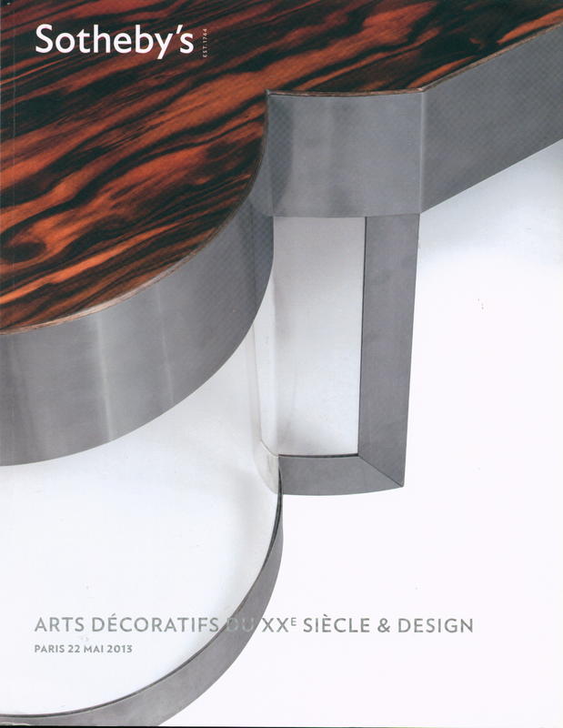 Arts Decoratifs du XXe siecle and design : vente a Paris Mercredi 22 May 2013, 14 H 30 cover