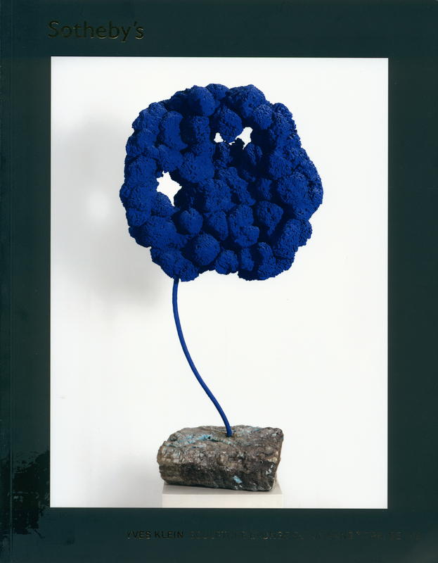 Yves Klein : SE 168 : contemporary art evening auction, 14 May 2013, 7 pm, lot 12 cover