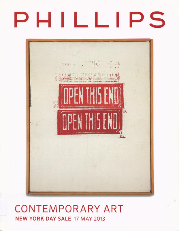 Contemporary art : New York day sale, 17 May 2013 at 10 am : lots 101-258 cover