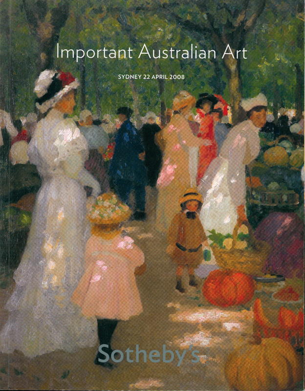 Important Australian art : including selected international works : Sydney, Tuesday 22 April 2008, 6.30 pm cover