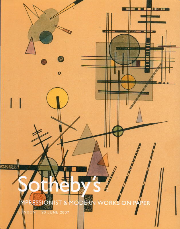 Impressionist and modern works on paper : London 20 June 2007 at 10 am cover