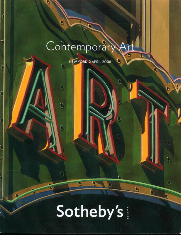 Contemporary art : auction in New York, Wednesday 2 April 2008, 10:00 am and 2:00 pm cover