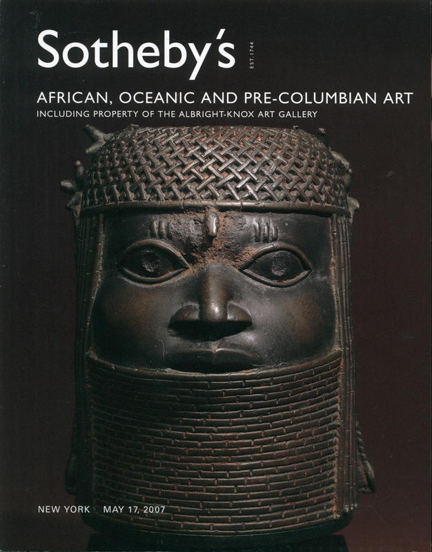 African, Oceanic and Pre-Columbian art : including property of the Albright-Knox Art Gallery, Buffalo : New York, Thursday May 17 2007 cover