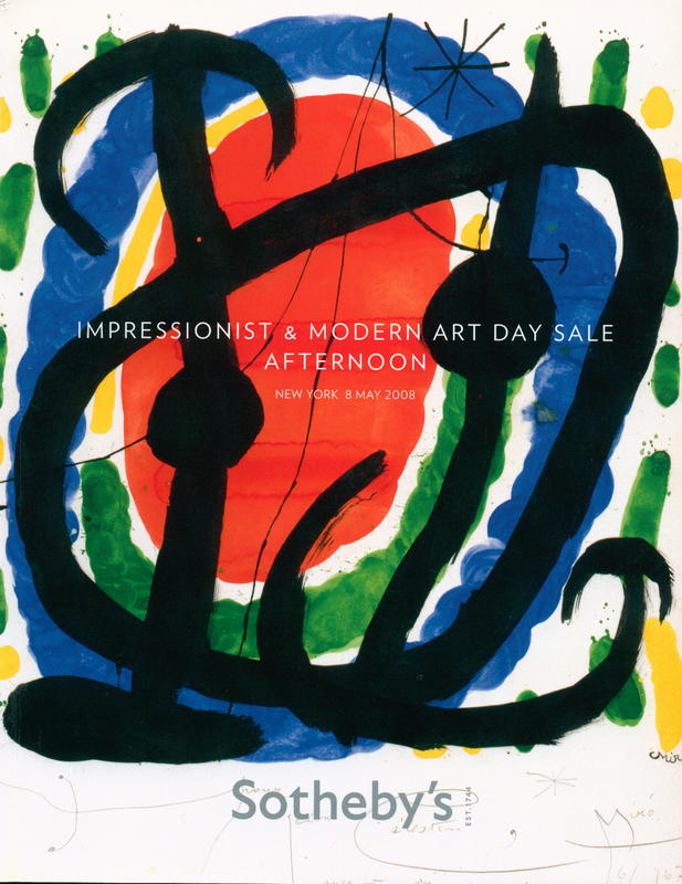 Impressionist and modern art day sale : afternoon ; auction in New York, Thursday 8 May 2008, 2 pm cover