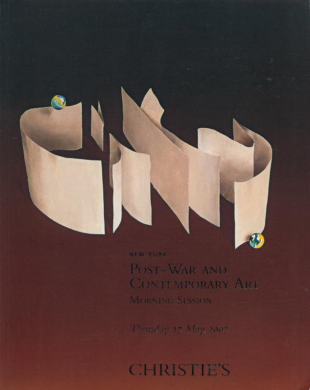 Post-war and contemporary art : morning session : Thursday 17 May 2007 / Christie's cover