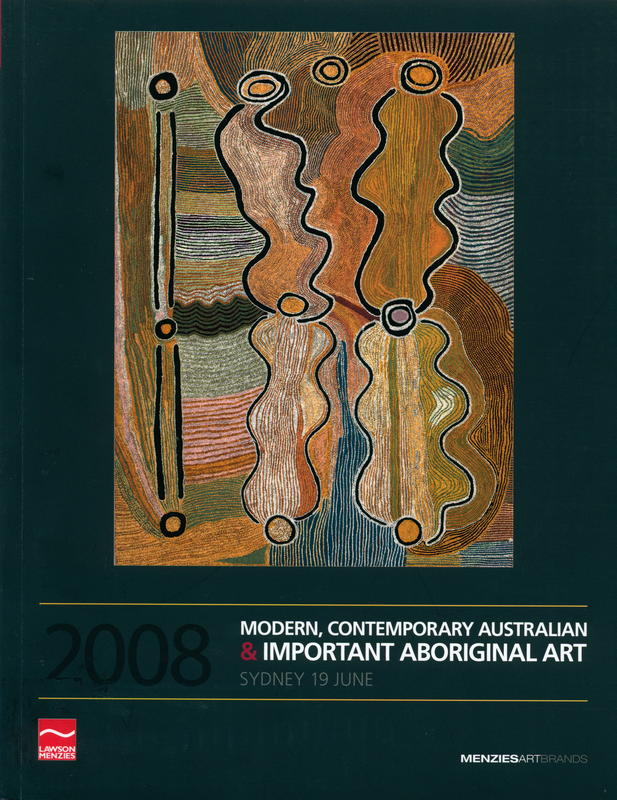 Modern, contemporary Australian and important Aboriginal art : sale 0042, [Sydney, 19 June 2008] / Lawson-Menzies cover