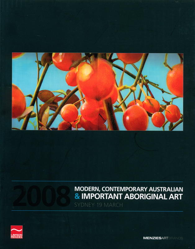 Modern, contemporary Australian and important Aboriginal art : sale 0041, [Sydney, 19 March 2008] / Lawson-Menzies cover