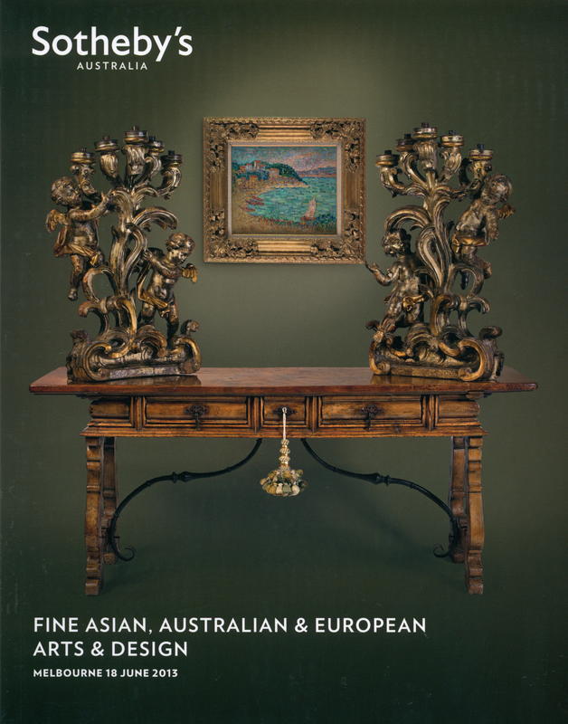 Fine Asian, Australian and European arts and design : auction in Melbourne, Tuesday 18 June 2013, 6 pm cover