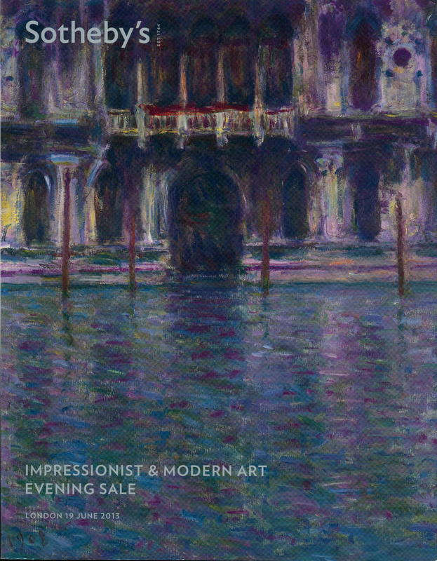 Impressionist and modern art evening sale : London, Wednesday 19 June 2013, 7 pm cover