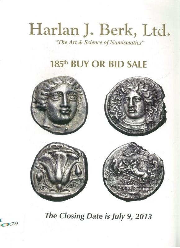 185th buy or bid sale / Harlan J. Berk Ltd. cover