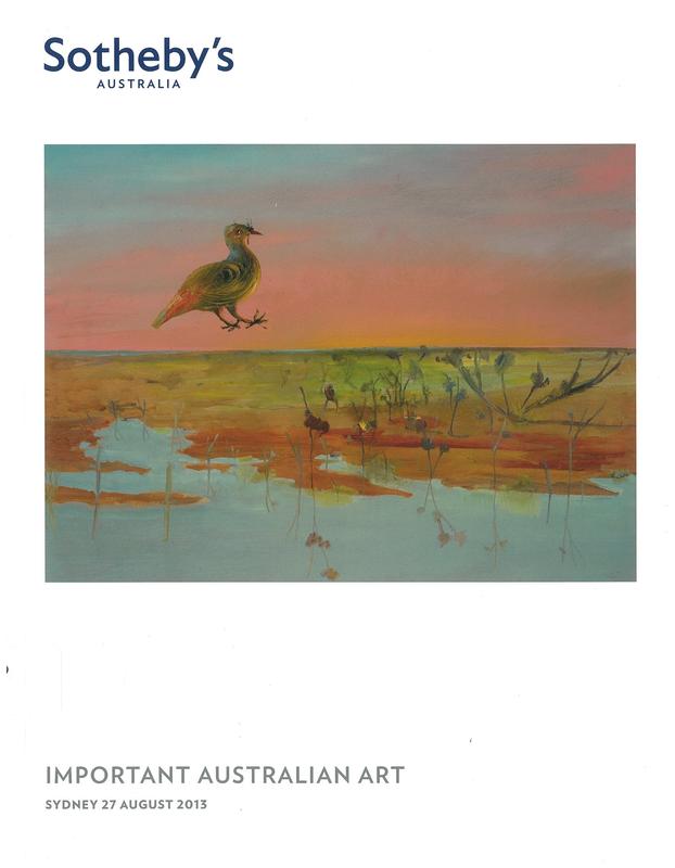 Important Australian art : auction in Sydney Tuesday 27 August 2013, 6.30 pm cover
