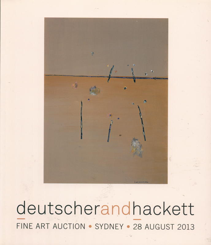 Important Australian and international fine art auction featuring works from the collection of Lex Aitken and Alfredo (Bouret) Gonzalez, Sydney and important works by Stephen Bush from the John L. Stewart collection, New York : Sydney, 28 August 2013 / De cover